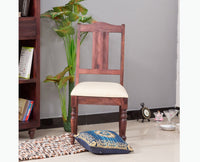 Calgary Solid Wood Study Table With Chair - Study Table - Furniselan - Rosewood-Fine-Finish