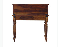 Calgary Solid Wood Study Table With Chair - Study Table - Furniselan - Kapasi-Brown-Finish