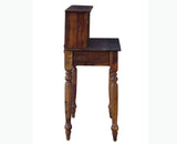 Calgary Solid Wood Study Table With Chair - Study Table - Furniselan - Kapasi-Brown-Finish