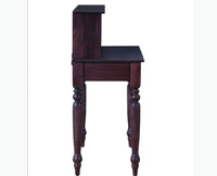 Calgary Solid Wood Study Table With Chair - Study Table - Furniselan - Rosewood-Fine-Finish