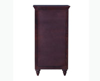 Calgary Solid Wood Tall 5 Drawer Chest Of Drawer - Bedside Table - Furniselan - Rosewood-Fine-Finish