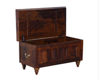 Calgary Solid Wood Trunk Box - Trunks & Cabinets - Furniselan-Kapasi-Brown-Finish