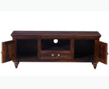 Calgary Solid Wood Tv Cabinet - Tv Cabinet - Furniselan-Kapasi-Brown-Finish