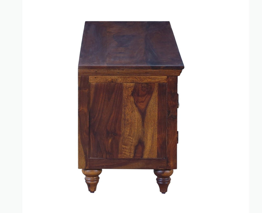 Calgary Solid Wood Tv Cabinet - Tv Cabinet - Furniselan-Kapasi-Brown-Finish