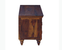 Calgary Solid Wood Tv Cabinet - Tv Cabinet - Furniselan-Kapasi-Brown-Finish