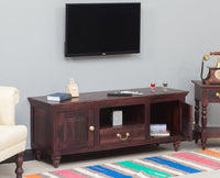 Calgary Solid Wood Tv Cabinet - Tv Cabinet - Furniselan-Rosewood-Fine-Finish 