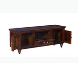 Calgary Solid Wood Tv Cabinet - Tv Cabinet - Furniselan-Kapasi-Brown-Finish