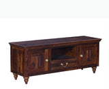 Calgary Solid Wood Tv Cabinet - Tv Cabinet - Furniselan-Kapasi-Brown-Finish
