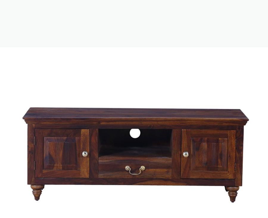 Calgary Solid Wood Tv Cabinet - Tv Cabinet - Furniselan-Kapasi-Brown-Finish