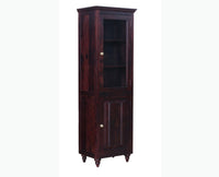 Calgary Solid Wood Two Door Book Case - Bookshelf - Furniselan - Rosewood-Fine-Finish