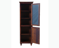 Calgary Solid Wood Two Door Book Case - Bookshelf - Furniselan - Kapasi-Brown-Finish