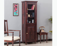 Calgary Solid Wood Two Door Book Case - Bookshelf - Furniselan - Rosewood-Fine-Finish