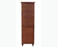 Calgary Solid Wood Two Door Book Case - Bookshelf - Furniselan - Kapasi-Brown-Finish