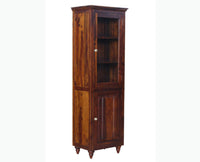 Calgary Solid Wood Two Door Book Case - Bookshelf - Furniselan - Kapasi-Brown-Finish