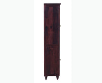 Calgary Solid Wood Two Door Book Case - Bookshelf - Furniselan - Rosewood-Fine-Finish