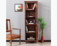 Calgary Solid Wood Two Door Book Case - Bookshelf - Furniselan - Kapasi-Brown-Finish
