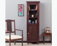 Calgary Solid Wood Two Door Book Case - Bookshelf - Furniselan - Rosewood-Fine-Finish