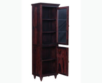 Calgary Solid Wood Two Door Book Case - Bookshelf - Furniselan - Rosewood-Fine-Finish