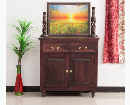 Calgary Solid Wood Two Door Sideboard - Sideboard - Furniselan - Rosewood-Fine-Finish