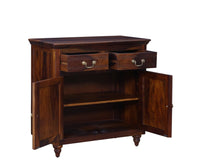 Calgary Solid Wood Two Door Sideboard - Sideboard - Furniselan - Kapasi-Brown-Finish