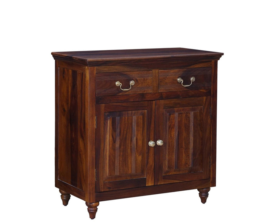 Calgary Solid Wood Two Door Sideboard - Sideboard - Furniselan - Kapasi-Brown-Finish