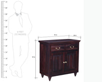 Calgary Solid Wood Two Door Sideboard - Sideboard - Furniselan - Rosewood-Fine-Finish