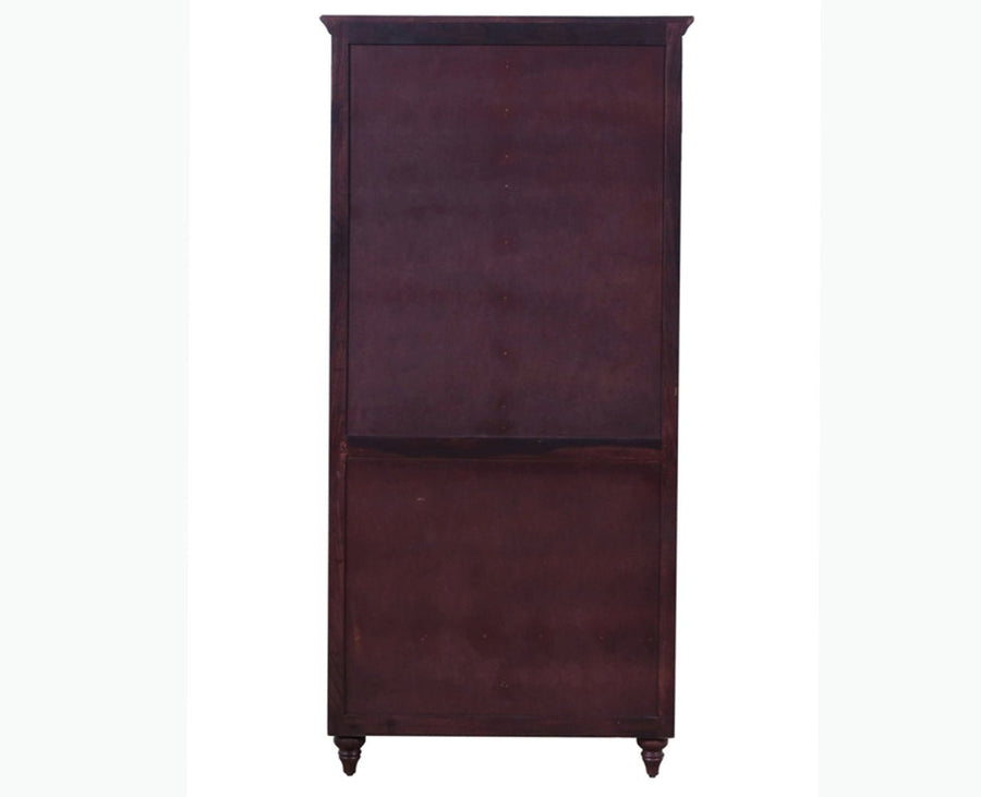 Calgary Solid Wood Two Doors Wardrobe - Wardrobes & Cabinets - Furniselan-Rosewood Fine Finish