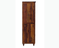 Calgary Solid Wood Two Doors Wardrobe - Wardrobes & Cabinets - Furniselan - Kapasi-Brown-Finish