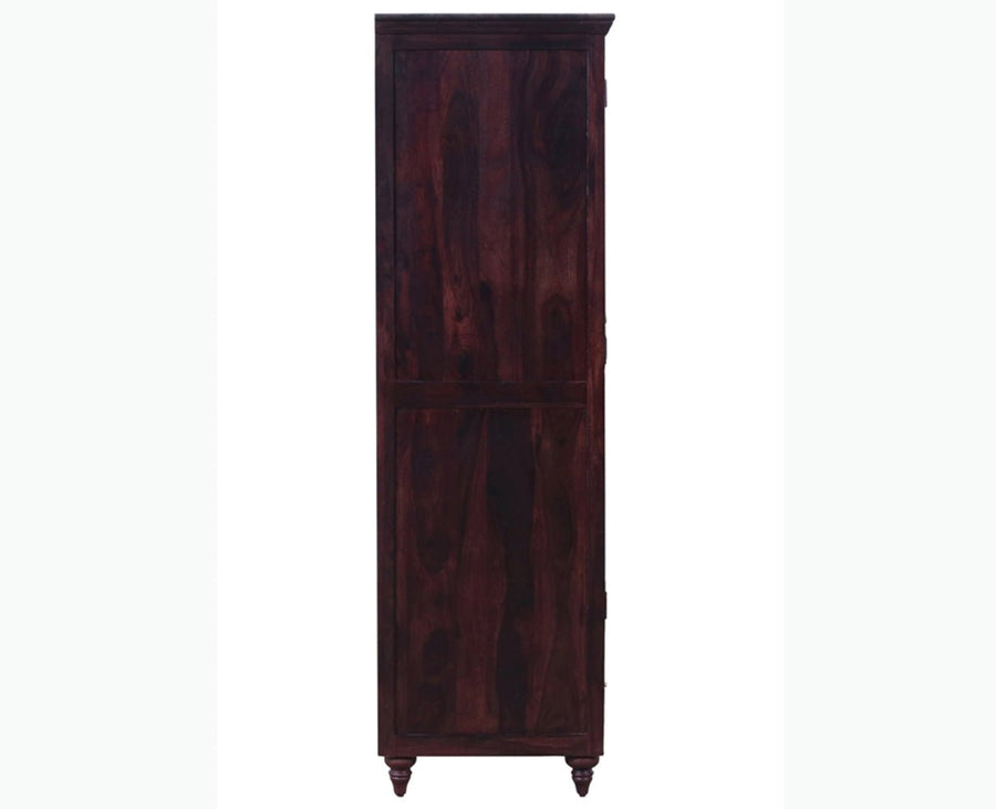 Calgary Solid Wood Two Doors Wardrobe - Wardrobes & Cabinets - Furniselan-Rosewood Fine Finish