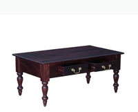 Calgary Solid Wood Two Drawer Coffee Table - Coffee Table - Furniselan - Rosewood-Fine-Finish