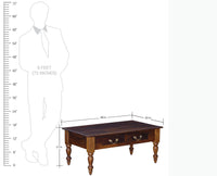 Calgary Solid Wood Two Drawer Coffee Table - Coffee Table - Furniselan - Kapasi-Brown-Finish