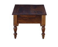 Calgary Solid Wood Two Drawer Coffee Table - Coffee Table - Furniselan - Kapasi-Brown-Finish