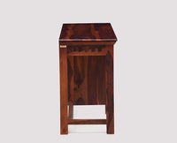 Cape Town Solid Wood Writing Study Table, Study Laptop Desk with Two Drawers & One Door - Study Table - Furniselan - Maple-Finish