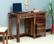 Cape Town Solid Wood Writing Study Table, Study Laptop Desk with Two Drawers & One Door - Study Table - Furniselan