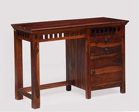 Cape Town Solid Wood Writing Study Table, Study Laptop Desk with Two Drawers & One Door including Chair - Study Table - Furniselan - Maple-Finish