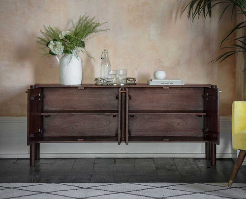 Chandigarh Solid Wood Sideboard Cabinet - Sideboard - Furniselan