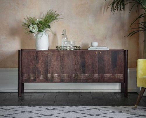 Chandigarh Solid Wood Sideboard Cabinet - Sideboard - Furniselan