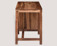 Chennai Solid Wood Writing Study Table, Study Laptop Desk with Three Drawers With Chair - Study Table - Furniselan - Rustic-Teak-Finish