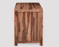 Chicago Solid Wood Writing Study Table, Study Laptop Desk with Three Drawers, One Door & Keyboard Try With Chair - Study Table - Furniselan  Rustic-Teak-Finish
