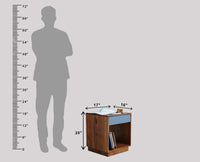 Chittagong One Drawer Bedside Table - Bedside Table - Furniselan - Teak-Finish