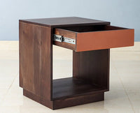 Chittagong One Drawer Bedside Table - Bedside Table - Furniselan - Grey-Finish