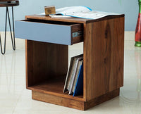 Chittagong One Drawer Bedside Table - Bedside Table - Furniselan - Teak-Finish