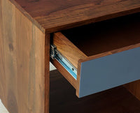 Chittagong One Drawer Bedside Table - Bedside Table - Furniselan - Teak-Finish