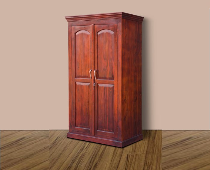 Churchill Solid Wood Two Door Wardrobe in Maple Finish By Furniselan - Wardrobes & Cabinets - Furniselan
