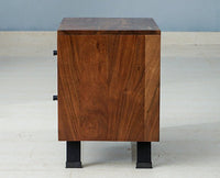 Coimbatore TwoDrawer Bedside Table - Bedside Table - Furniselan-Teak-Finish