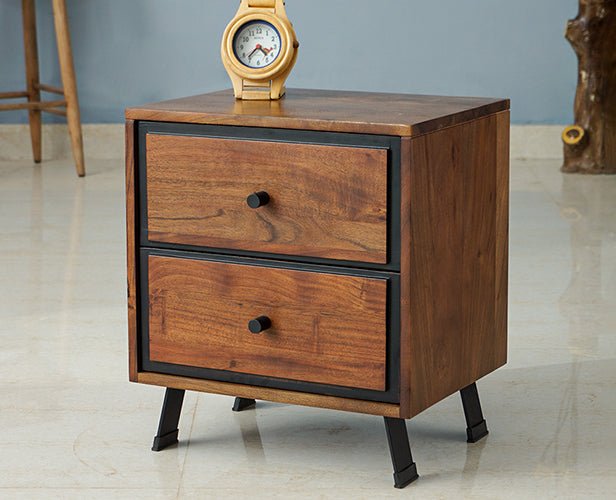 Coimbatore TwoDrawer Bedside Table - Bedside Table - Furniselan