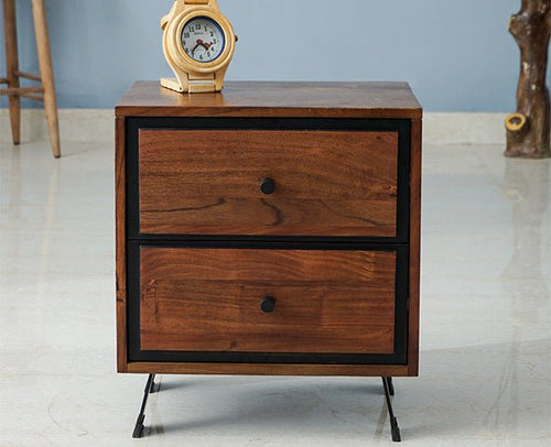 Coimbatore TwoDrawer Bedside Table - Bedside Table - Furniselan