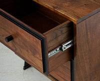 Coimbatore TwoDrawer Bedside Table - Bedside Table - Furniselan-Teak-Finish