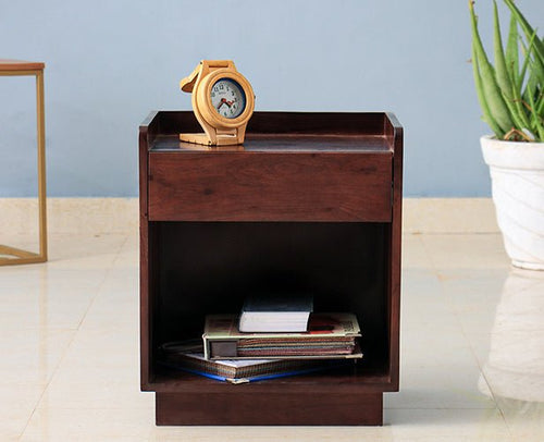 Conakry One Drawer Bedside Table - Bedside Table - Furniselan - Grey-Finish