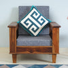 Cuttack Sheesham Wood 1 Seater Sofa - Furniselan - Teak-Finish